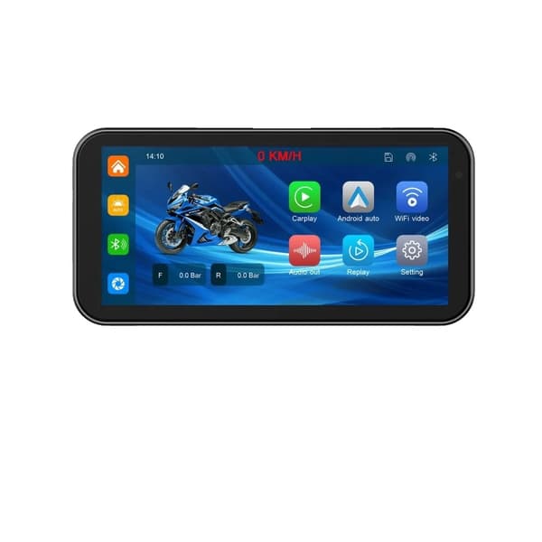 Motorcykel GPS-navigation, Dual HD-kameraer, Trådløs forbindelse,MTF3