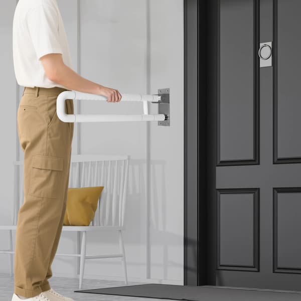 Grebsstang, Foldbart Design, Skridsikker Overflade,HVID