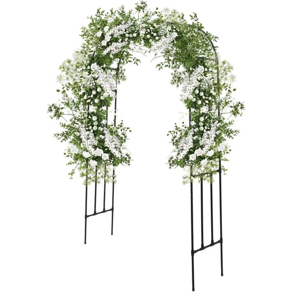 Trädgårdsbåge Trellis, Pulverlackerad Stål, Klätterväxtstöd,M