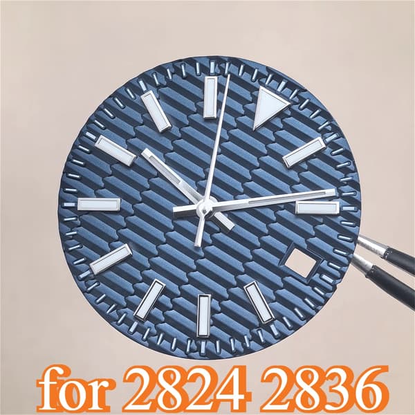 Klockans ansikte, stilren design, hållbart material,7 blå för 2824 2836