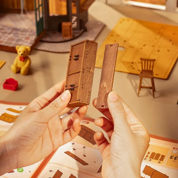 Samlingssæt, DIY Miniature Restaurant, LED-belysning,STDG167