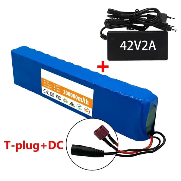 Litiumjonbatteripack, 100000mAh kapacitet, Smart BMS-skydd,10s3p-T-DC