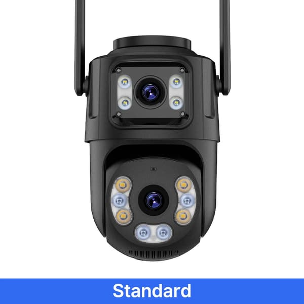 IP-kamera, dubbelobjektiv, 4K videoövervakning,Standard, 100V-240V EU Plug-a