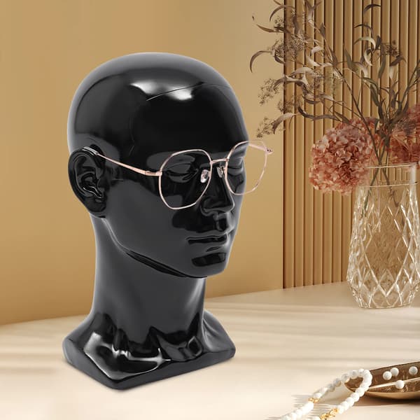 Mannequin Hoved, Alsidig Display, Holdbar PVC Konstruktion,Lys Sort