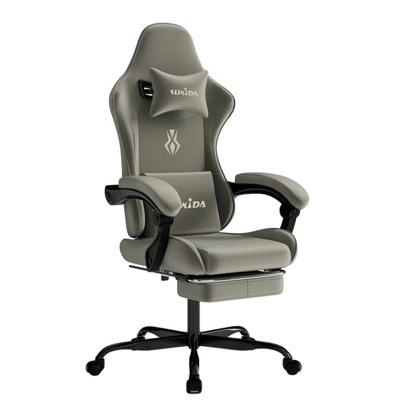 Spelstol, Ergonomisk Design, Justerbar Höjd,GRÖN