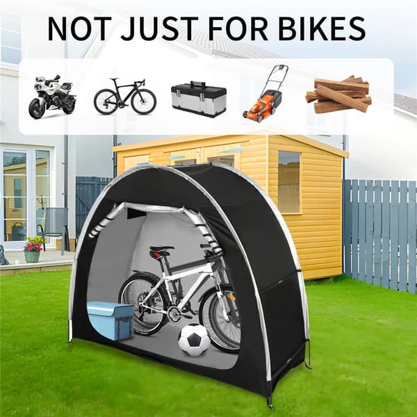 Cykelförvaringstält, Hållbart Material, Vattentät Design,svart