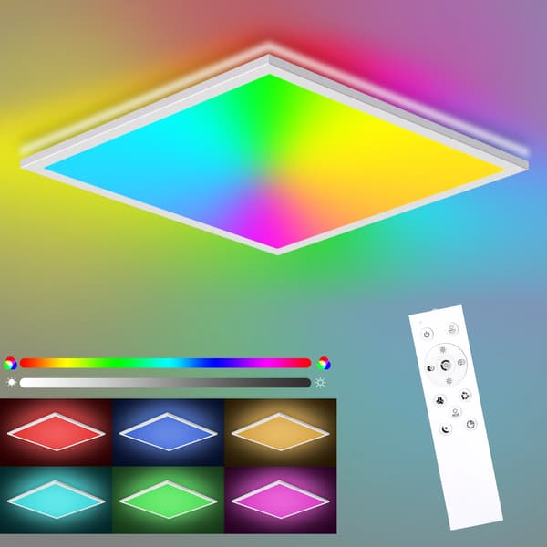 Loftpanel lampe, dæmpbar, RGB farvemode,1STK, 21-30W