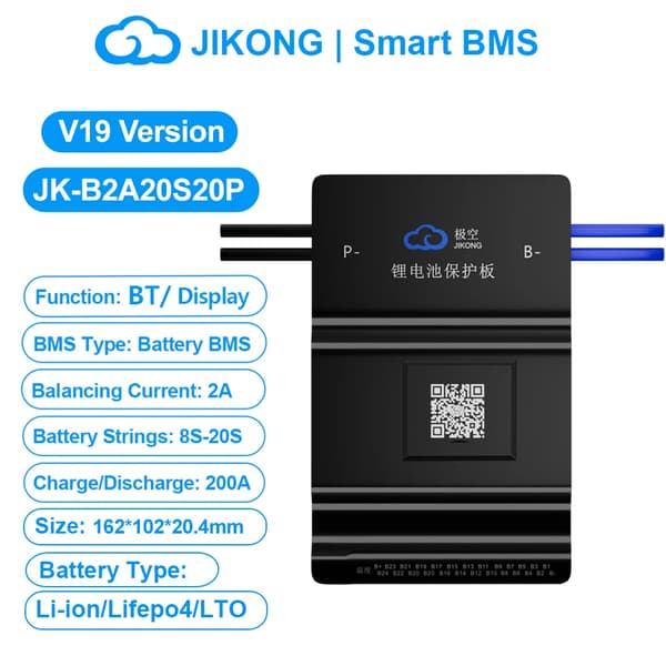 Smart Batteristyringssystem, Aktiv Balancering, Bluetooth-forbindelse,B2A20S20P