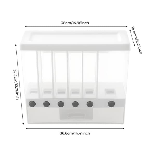 Risdispenser, 10L kapacitet, pladsbesparende design,Hvid