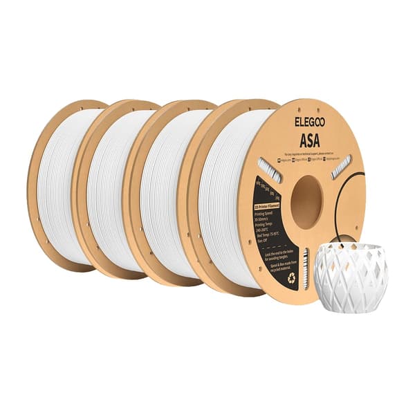 3D-skrivarfilament, UV-beständigt, hög hållfasthet,Vit 4kg