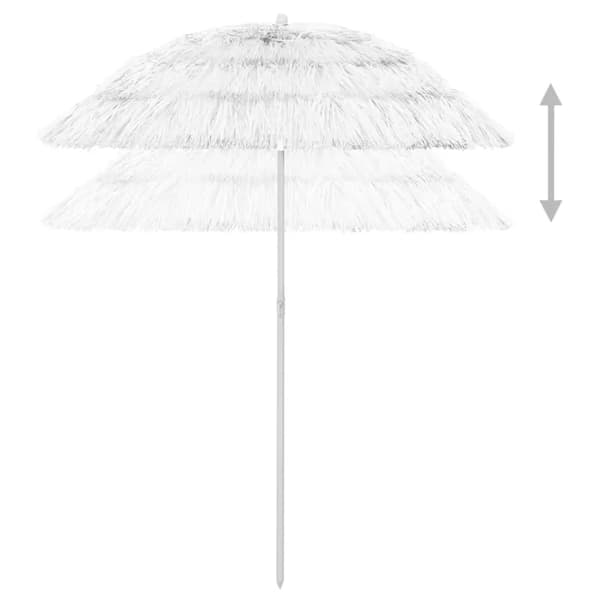 Strandparasol, 180 cm Diameter, UV-resistent, Tilterbar Design, Polyester Material, Ideel til Udendørs Brug