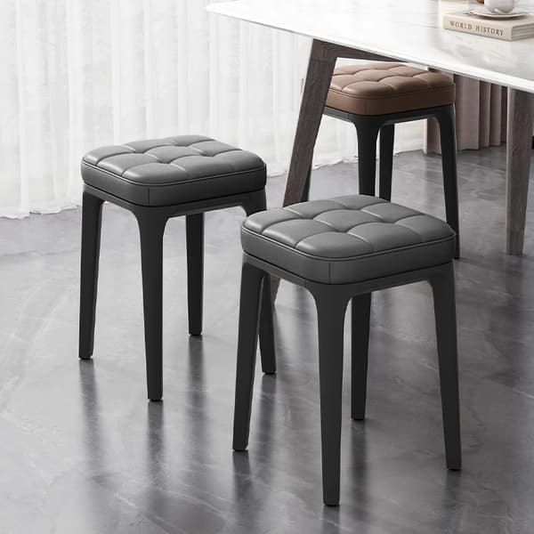 Barstol, konstläder, ergonomisk design, grå