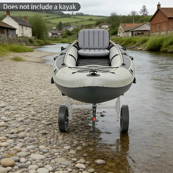 Kajakvagn, Hållbart Material, Enkel Rörlighet,svart