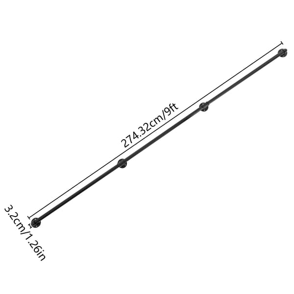 Trappegelænder, Holdbart Galvaniseret Stål, Moderne Design,Sort