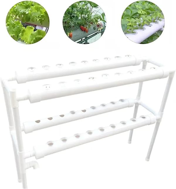 Hydroponiskt växtsystem, 36 växtkapacitet, dubbellagersdesign,VIT