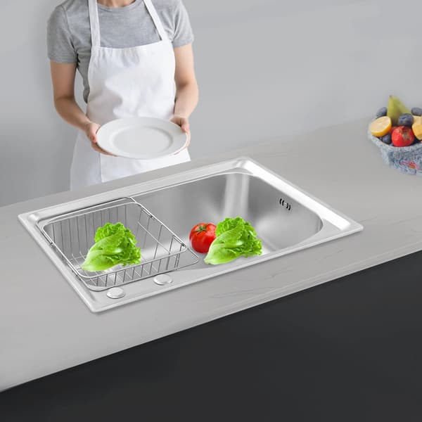 Köksvaskset, Rostfritt Stål, Multifunktionella Tillbehör,Silver