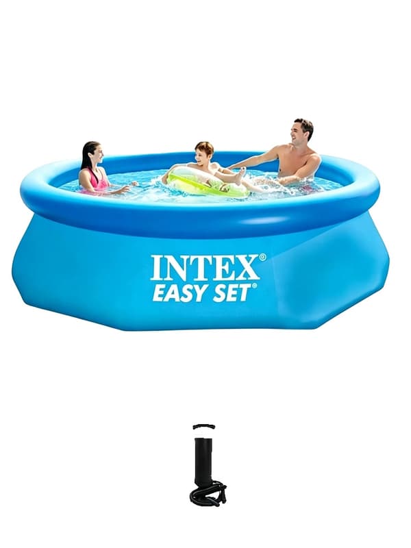 Oppustelig Swimmingpool, Nem Opsætning, Holdbare Materialer,Pool Luftpumpe