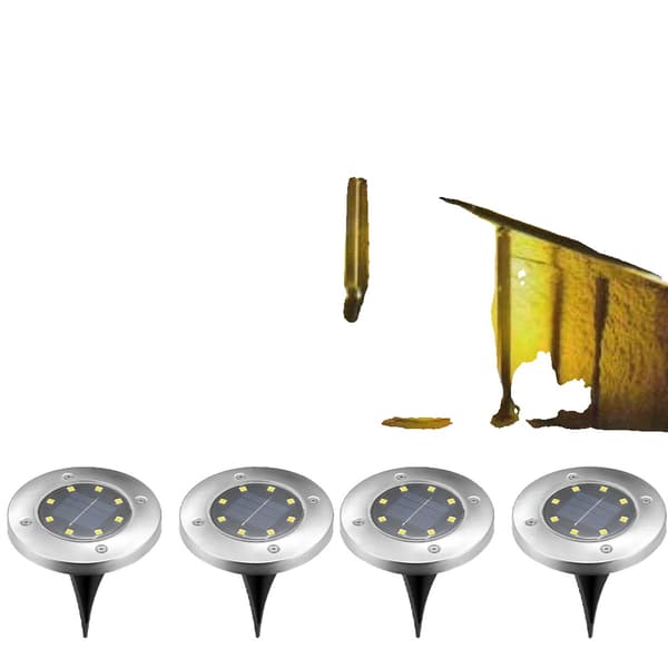 LED Solarlamper, Rustfrit Stål, Automatisk Skumringssensor,varm hvid