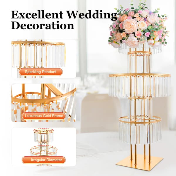 Blomsterställ, 5 nivåer, modern design,Guld