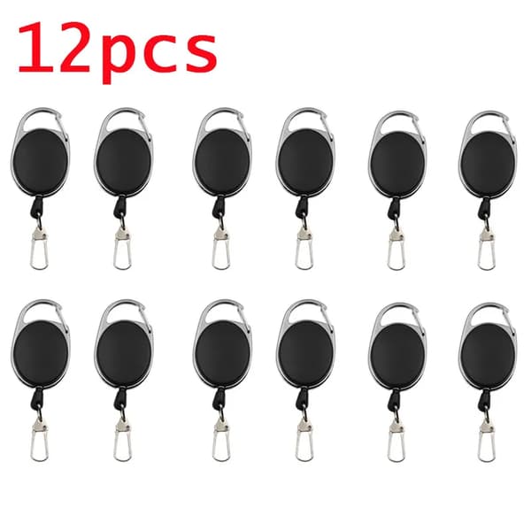Nøglekæde Rulle, Udtrækkelig Design, Hurtig Udgivelsesfunktion,12pcs