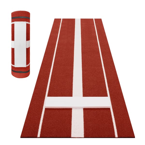 Pitching Mat, Antiskrid Overflade, Holdbart Design,Gummibase-a, Rød-a
