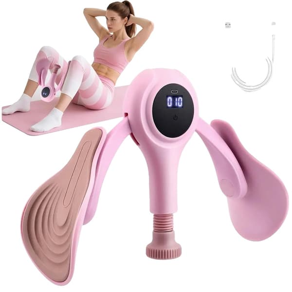 Bäckenbottentränare, Mångsidig Helkroppsträning, Kompakt Design,Rosa