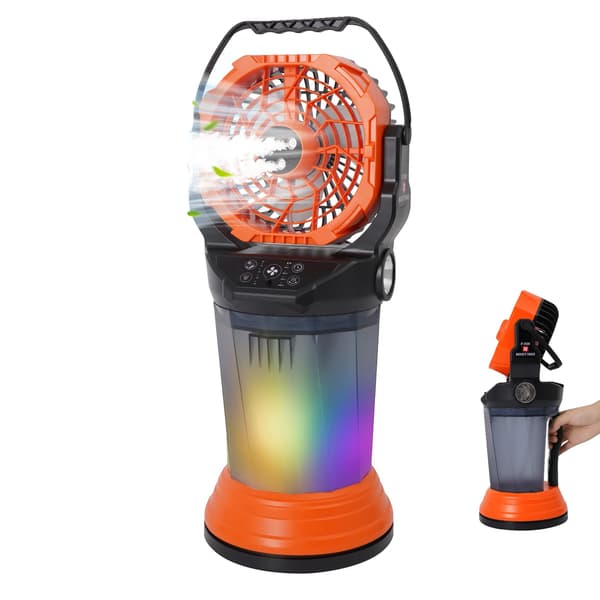 Misting Fan, Multifunktionel, Bærbar Design,Appelsin