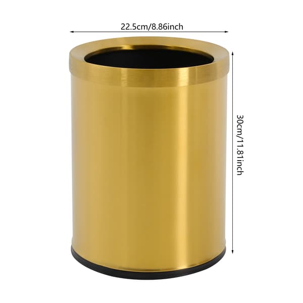 Affaldsbeholder, Elegant Design, Rustbestandig Konstruktion,Guld
