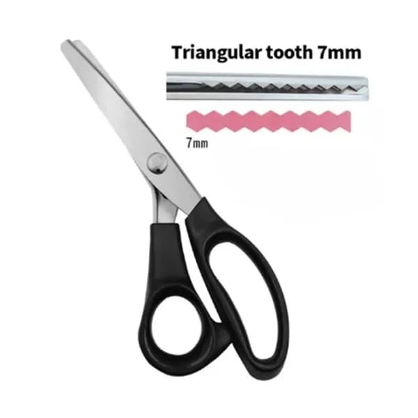 Syrscissors, Tandad kant, Ergonomisk design,Triangulär Tand 7MM