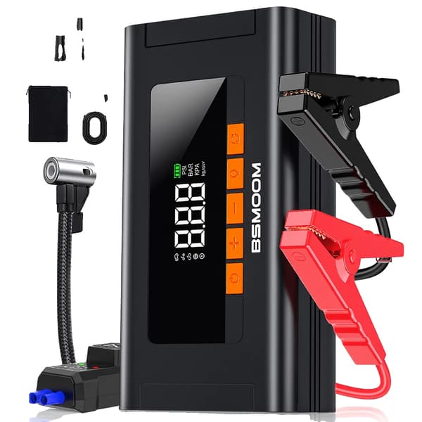 Startkablar, 9000A Effekt, Bärbar Design,4000A 21800mah