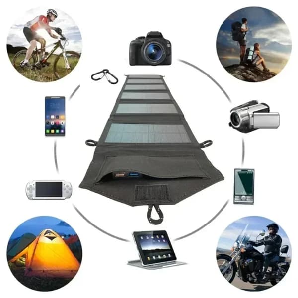 Solpanel, Bærbart Design, Hurtig Opladningskapacitet,6 Fold