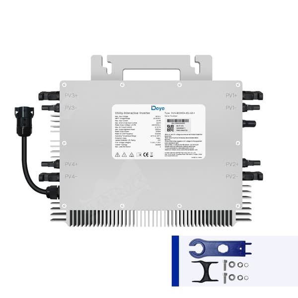 Solarmikroinverter, Stöder 4 PV-paneler, Anti-backflödesfunktion,2000W Inverter, 230V, 22-60V