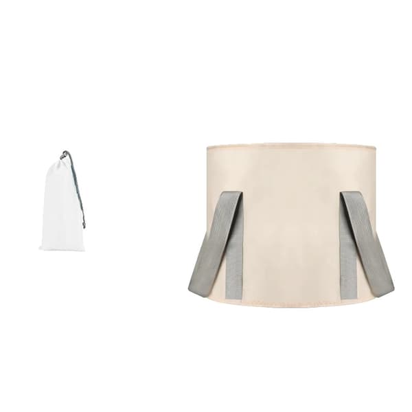 Fotbadkar, Fällbar Design, Isolerad för Värmebevarande,medium storlek Beige
