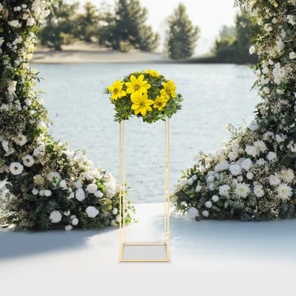 Blomsterställning, Robust Metallkonstruktion, Elegant Design,Guld
