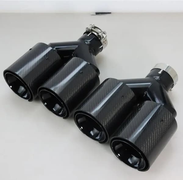 Avgasspetsar, Kolfiber, Dubbel Kompatibilitet,2 PCS