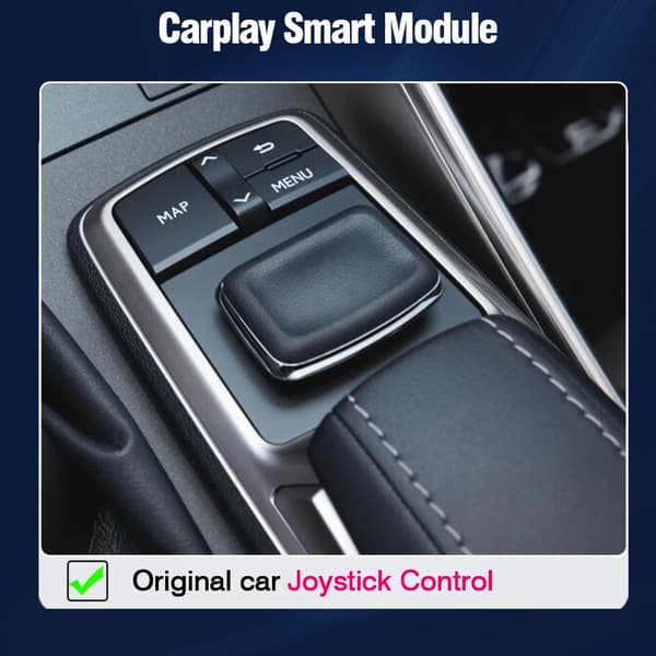 Trådløs CarPlay Android Auto, Nem Installation, Forbedret Lydkvalitet,Joystick kontrol