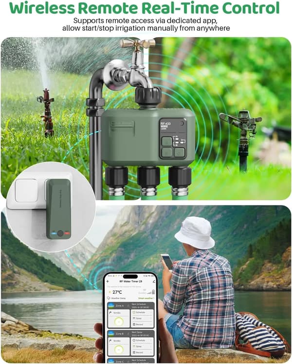 Vandtimer, Smart App Kontrol, Stemmeaktivering,HCT638-EU