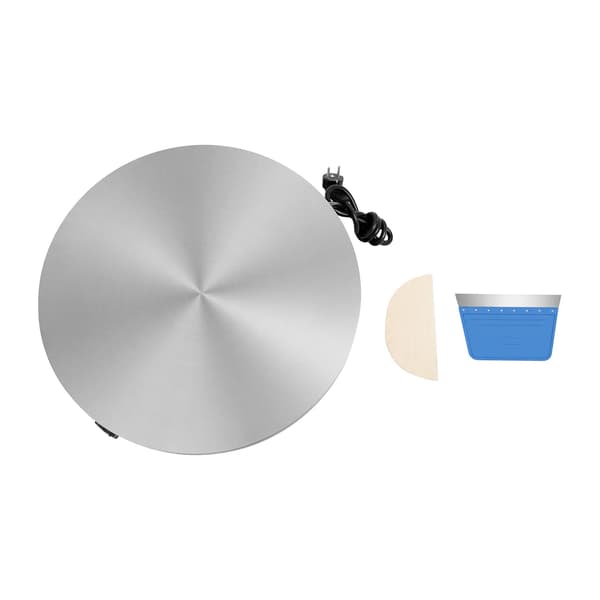 Crepe Maker, inkluderer spreder og spatel, 3KW effekt,Sølv