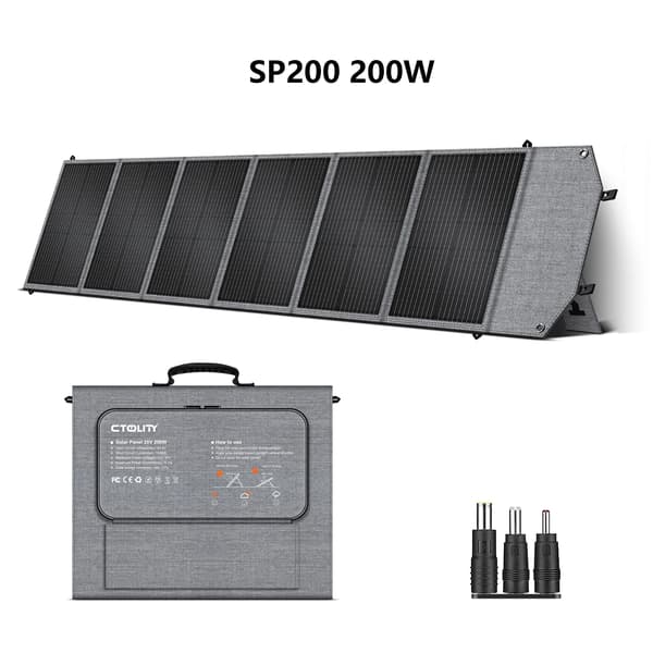Solpanel, Fällbar Design, Hög Effektivitet,SP200 200W-a, 200W-a, 20.5V-c
