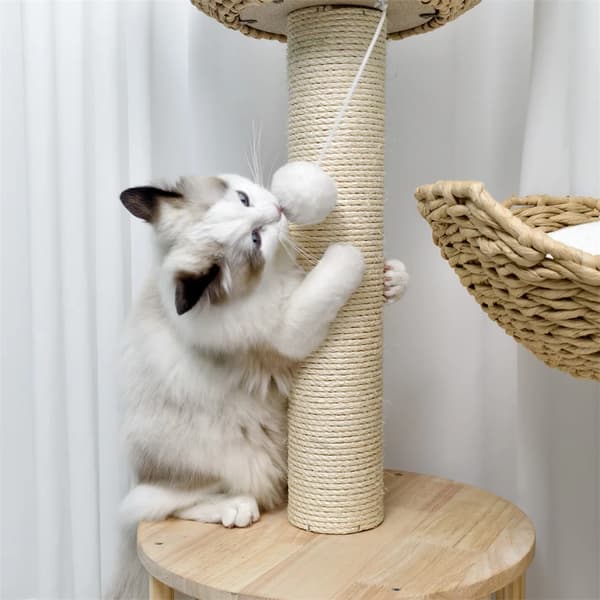 Kattetårn, Bløde Napping Perches, Kradsetræer,HVID