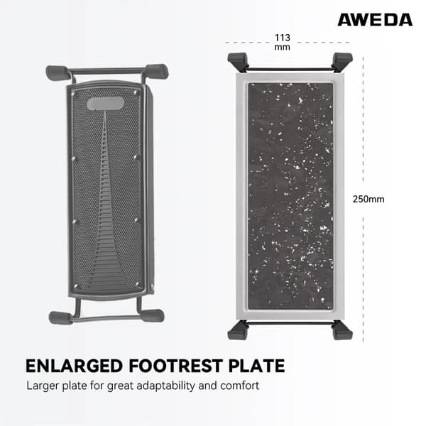 Gitarrfotstöd, Justerbar Höjd, Lätt och Stabil Design,Nebula Black