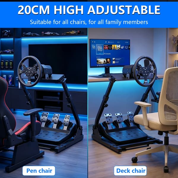 Racing Simulator Ställ, Justerbar Höjd, Stabil Konstruktion,1PC(PL)
