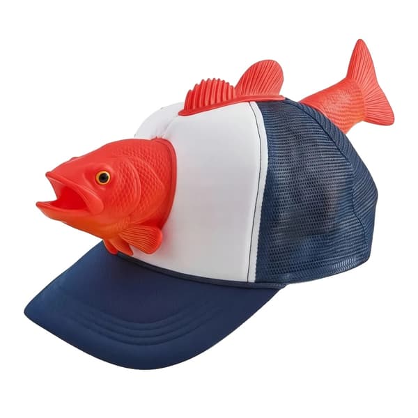Trucker Hat, 3D Fisk Design, Justerbar Pasform,02