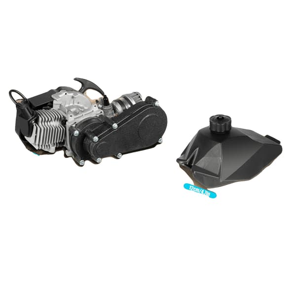 Motorcykelmotor, 49CC 2-takts, luftkølet,sort