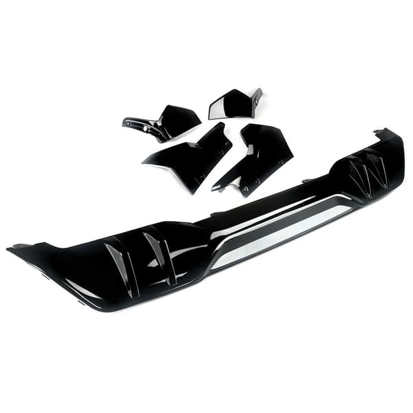 Bageste kofanger diffuser, glans sort trim, M Performance stil,glans sort