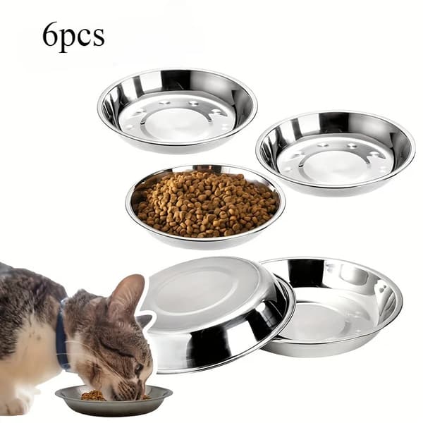 Kattskål, Lågprofil Design, Halkfri Bas,6st