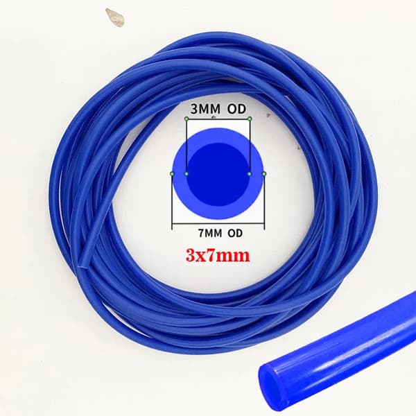 Silikonsugslang, Hållbart Material, Hög Temperaturbeständighet,3M blå 3x7mm