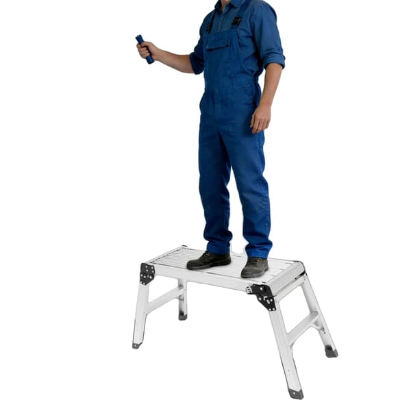 Trappestige, Foldbar, 150 kg Belastning,Sølv