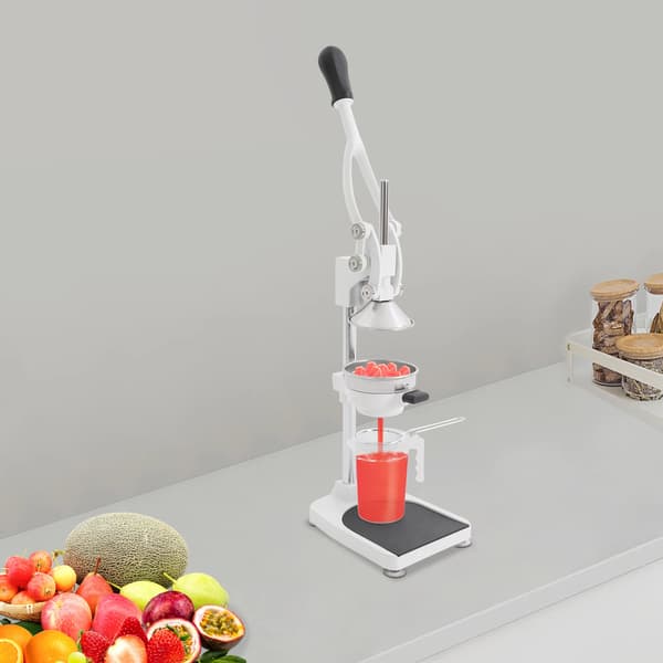 Juice Press Extractor, Manuell Drift, Dubbel Presshuvuddesign,Silver