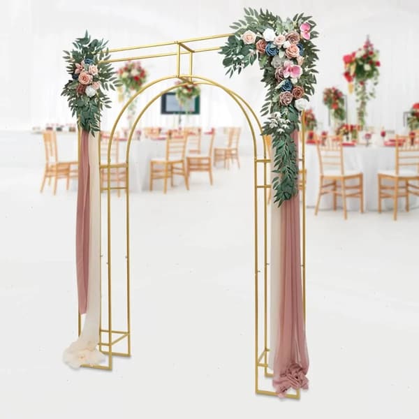 Bröllopsbåge, Robust Metallram, Elegant Design,Guld, 1.8 2.5m 5.91 8.2ft